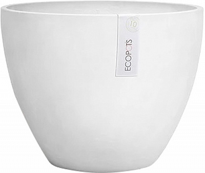 Кашпо EcoPots Антверпен круглий 11,4л світло-сірий