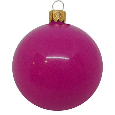 Куля новорічна d80 АХ16 0241 фуксія