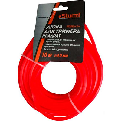 Леска Sturm для триммер GT3535-4.0-4 10 м квадрат O4,0 мм