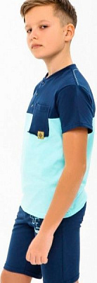 Футболка для мальчика Smil .110551 р.116 серо-синий 