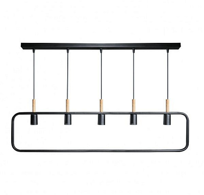 Подвес Светкомплект Loft RL 5x40 Вт E27 черный/дерево 