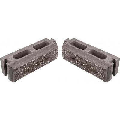 Элемент подмурка Кая 80x240x75 мм коричнево-белый Моноліт-Брук 