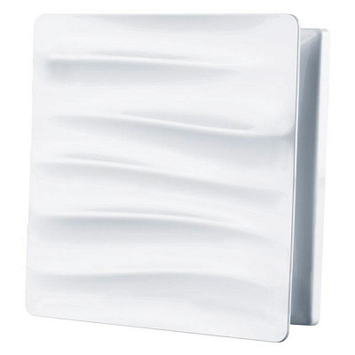 Решетка для вентиляции МВ 100 Вейв 147х147 пластик белый 