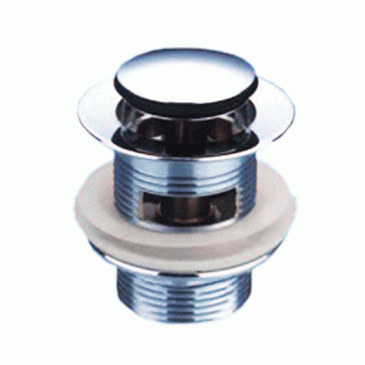 Донный клапан ScandiSPA (Clik clak) для умывальника, латунный корпус с переливом, меленькая крышка