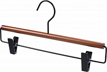 Плічка з кліпсами Vivendi Metal Pant & Skirt Hanger чорний горіх