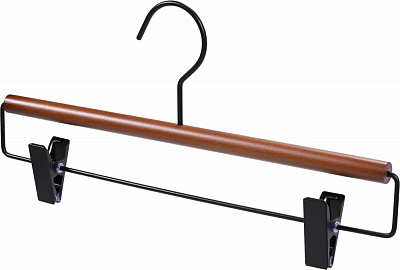 Плечики с клипсами Vivendi Metal Pant & Skirt Hanger черный орех