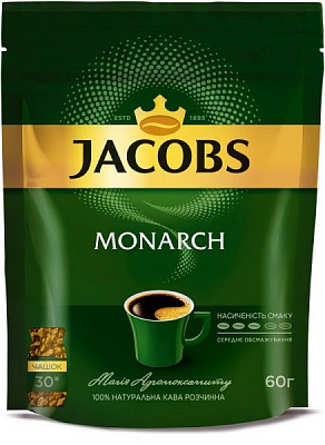 Кофе растворимый Jacobs Monarch 65 г 