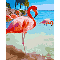 Картина по номерам Розовый фламинго 954024 40x50 см Santi 