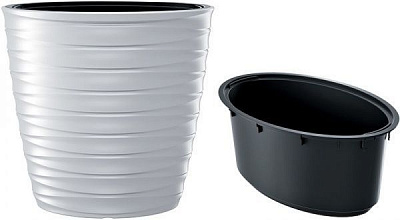 Горщик для квітів Prosperplast FREZE 600 мм овальний білий