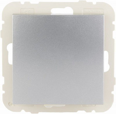 Вимикач одноклавішний Efapel Logus без підсвітки 10 А 250В IP20 алюміній 21011 TAL