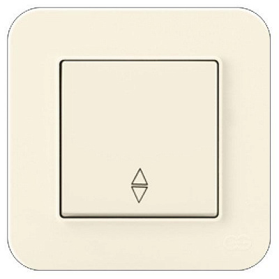 Вимикач прохідний одноклавішний Gunsan RADIUS без підсвітки 10 А 250В кремовий 01 37 12 00 100 107