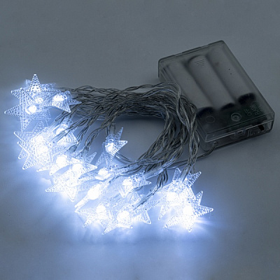 Декоративная гирлянда Altalusse (INL-2706B-20 Cold) встроенный светодиод (LED) 20 ламп 3 м 