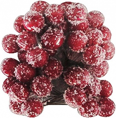 Набір новорічних декорацій Ягоди засніжені 9х4 см EPI-FH170003-23