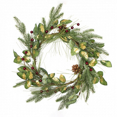 Венок рождественский Девилон с ягодками d300 мм 