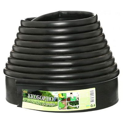 Бордюрна стрічка Екобордюр Тип 3 1000x10,3 см чорна