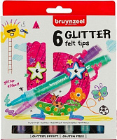 Набір фломастерів дитячих GLITTER 6 кольорів 60126006 Bruynzeel