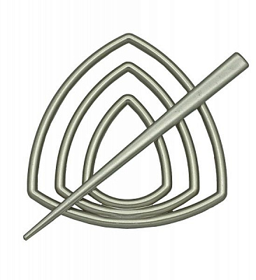 Заколка Треугольник d95 мм сатин В0003-7 MISLT