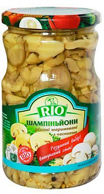 Гриби консервовані ТМ Ріо Шампіньйони різані 280 г