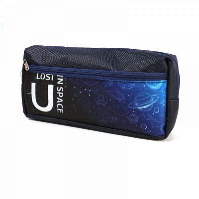 Пенал на блискавці Lost In Space 52602769 Lider синій із малюнком