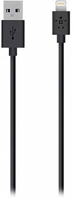 Кабель Belkin Lightning – USB 1.2 м чорний (F8J023bt04-BLK)