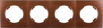 Рамка чотиримісна HausMark Bela горизонтальна дуб бронзовий SNG-FRP.RD20G4-8/Oak-bronze