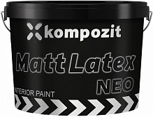 Краска интерьерная латексная Kompozit MATT LATEX NEO глубокий мат 4,2кг 