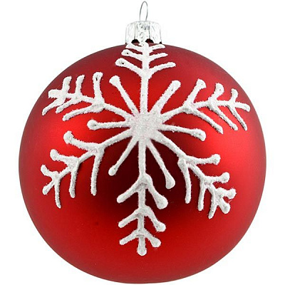 Куля скляна d80 6235 червоний