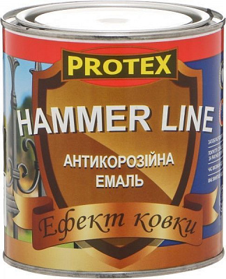 Эмаль Protex антикоррозийная с эффектом ковки Hammer Line медный мат 0,7л 0,75кг