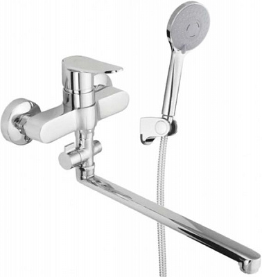 Смеситель для ванны Rubineta с лейкой, шлангом и держателем Static-12/C (N)