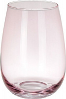 Ваза стеклянная прозрачная Luster 20х15 см розовая Wrzesniak Glassworks