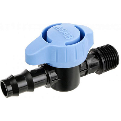 Міні-кран SAB для стрічки крапельного поливу O16 мм х 1/2