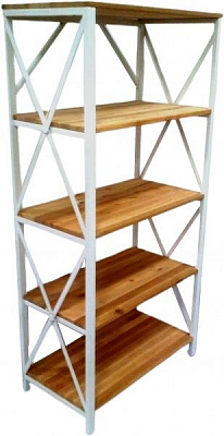 Этажерка LEVOR Wood Лофт на 5 полок 1520x750x400 мм белый