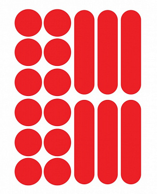 Светоотражающая наклейка LOOM Круги и линии LM-10068-red для твердых поверхностей