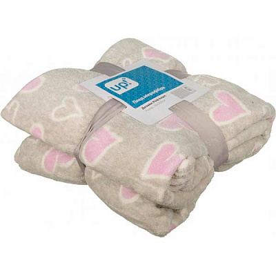 Плед мікрофібра Underprice Pink heart 160x200 см