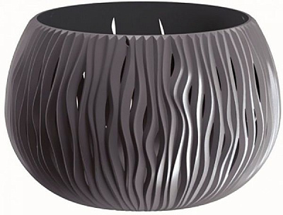 Горщик пластиковий Prosperplast Sandy Bowl Basic круглий 9л сірий (24459-405)