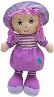 Лялька Девілон 860944 м'яконабивна з вишитим обличчям 36 см фіолетова
