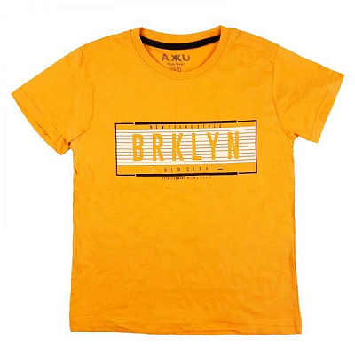 Футболка для мальчика AKKU BRKLYN р.110 желтый 9065 
