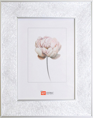 Рамка для фото Арт-Сервіс ЕА-01850 1 фото 30х40 см білий із сріблястим