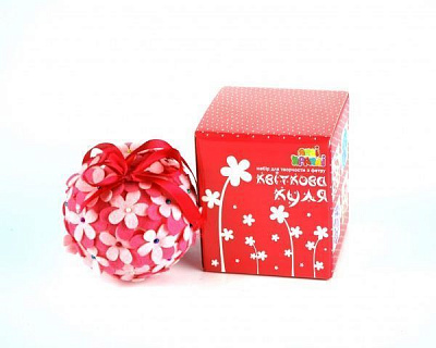 Набір для творчості з фетру Квіткова куля рожева Аплі-Краплі