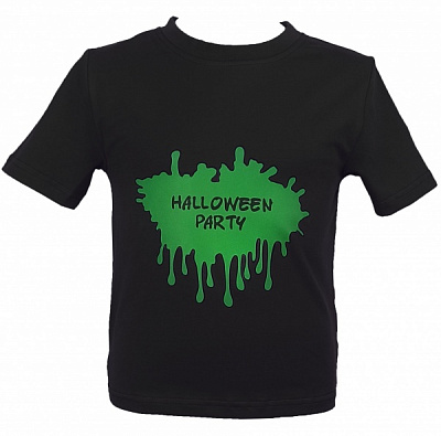 Футболка для девочек/для мальчиков WP Merchandise Halloween Клякса р.140–146 черный 22146 