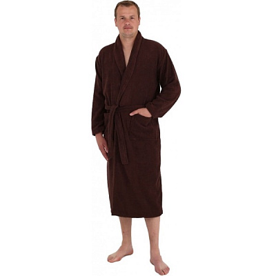 Халат махровый мужской Ideal р. XL коричневый
