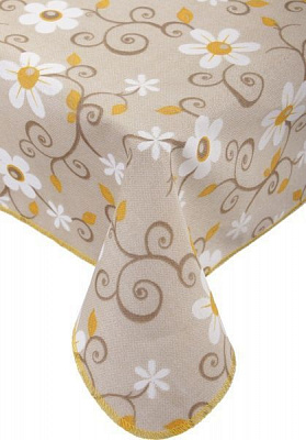 Скатерть Ginestra цветы 140x220 см желтый Gemitex 