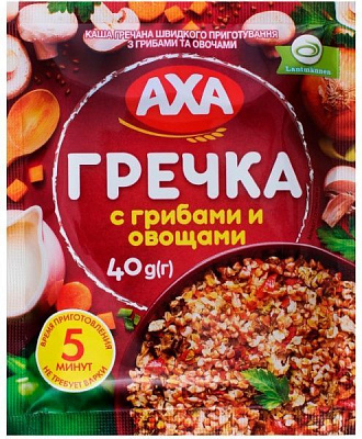 Каша гречневая AXA быстрого приготовления с грибами и овощами 