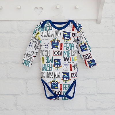 Боди для мальчика Blanka Монстрики р.92 синий 110336 