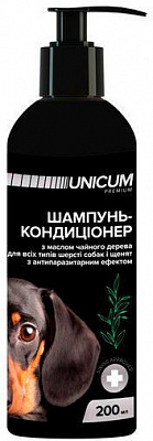 Шампунь-кондиціонер UNiCUM Premium з маслом чайного дерева для собак 200 мл (UN-020)