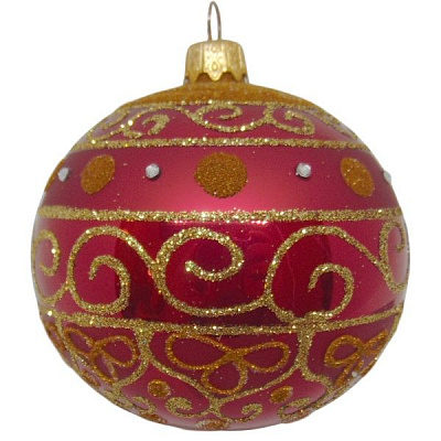 Куля новорічна скляна d80 AX13 0209