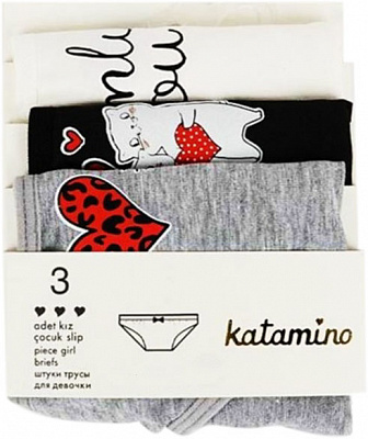 Набір трусів для дівчинки K128153 3 шт. р.98-104 різнокольоровий