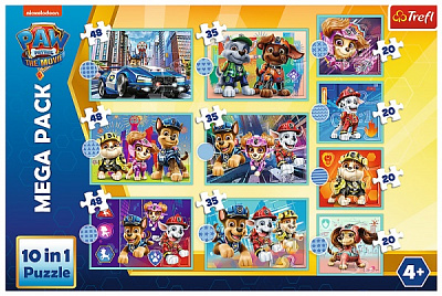Пазлы Trefl 10 в 1 Viacom Щенячий патруль 90391