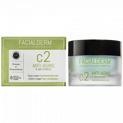 Крем антивозрастной день-ночь FACIALDERM себорегулирование и антистресс для масляной и комбинированной кожи 50 мл