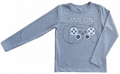 Реглан Маленькие люди д/х р.134 сірий меланж